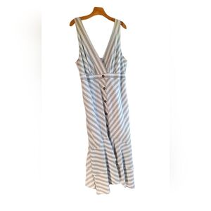 1XL Striped Maxi Mermaid Dress